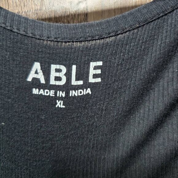 ABLE Black Julia Anywhere Button Down Cardigan Top - Picture 5 of 6